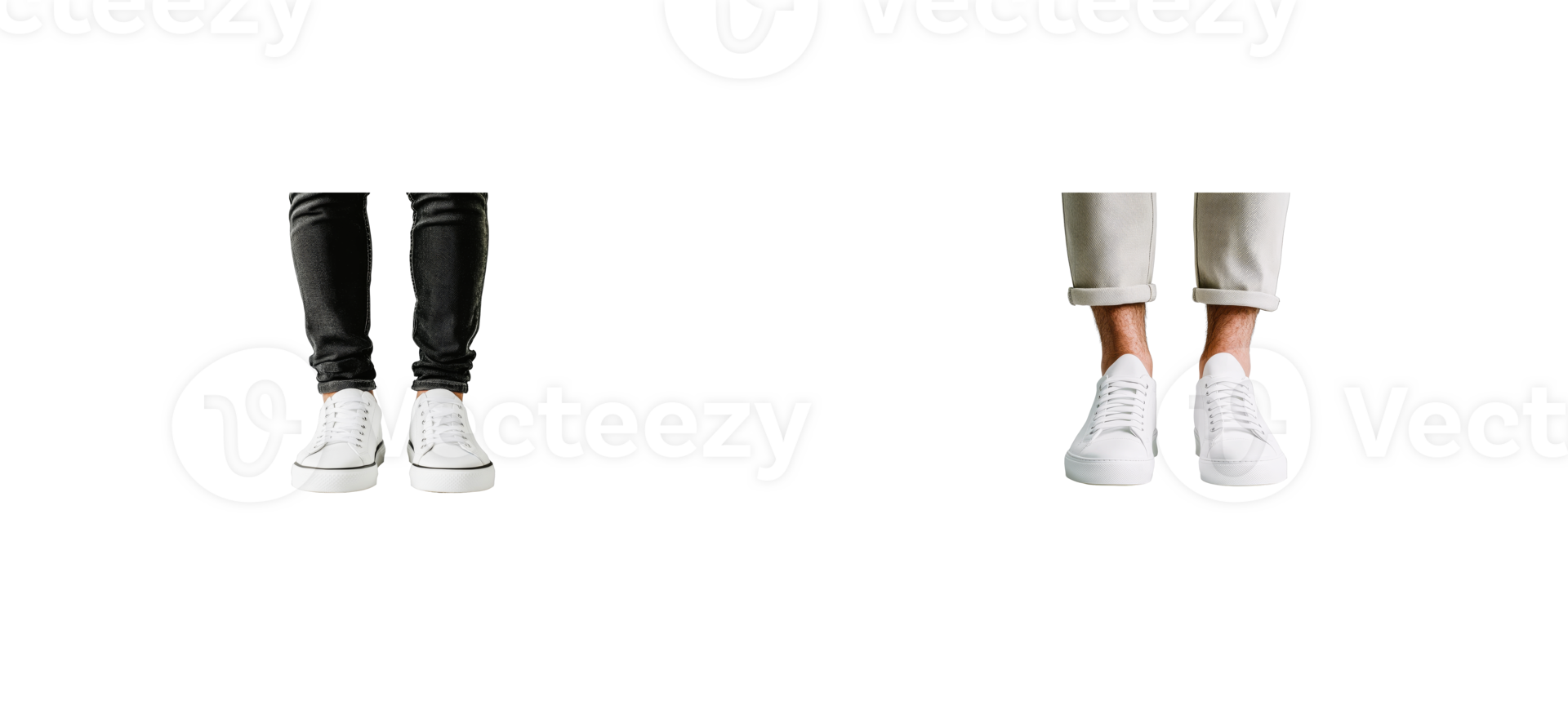Stylish footwear choices in casual settings for different outfits png