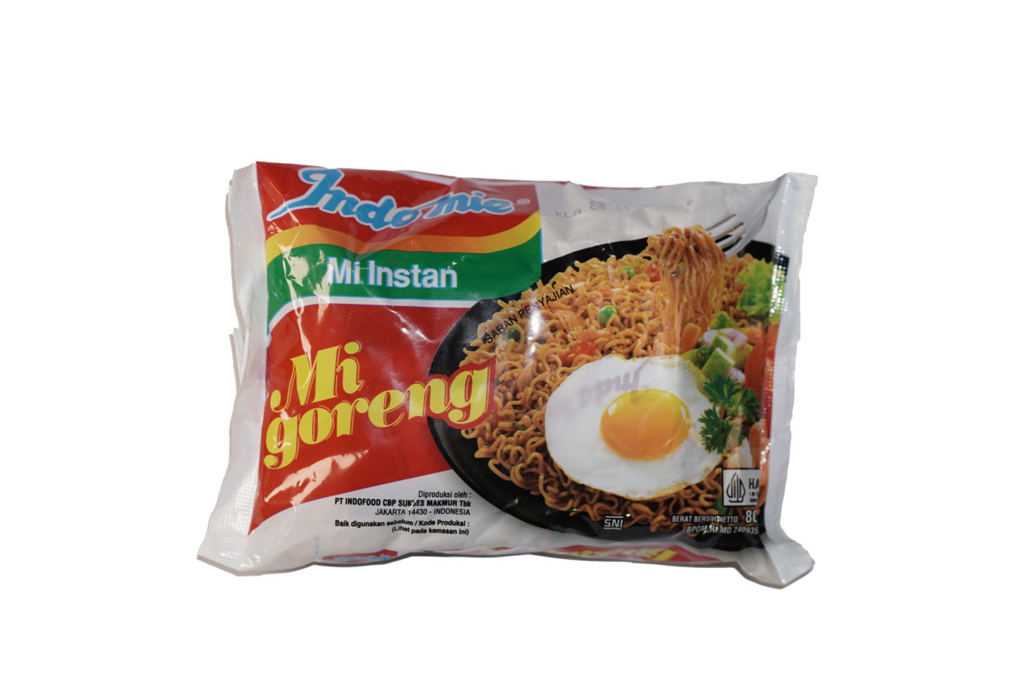 indomie goreng flavor package isolated on transparent background png