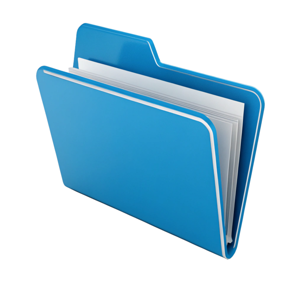 Open Folder with Papers, on . Modern and Clean Style Design png