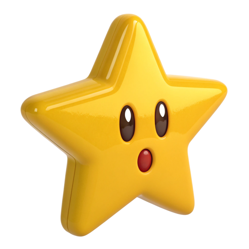 Animated Star with Googly Eyes and a Red Mouth png