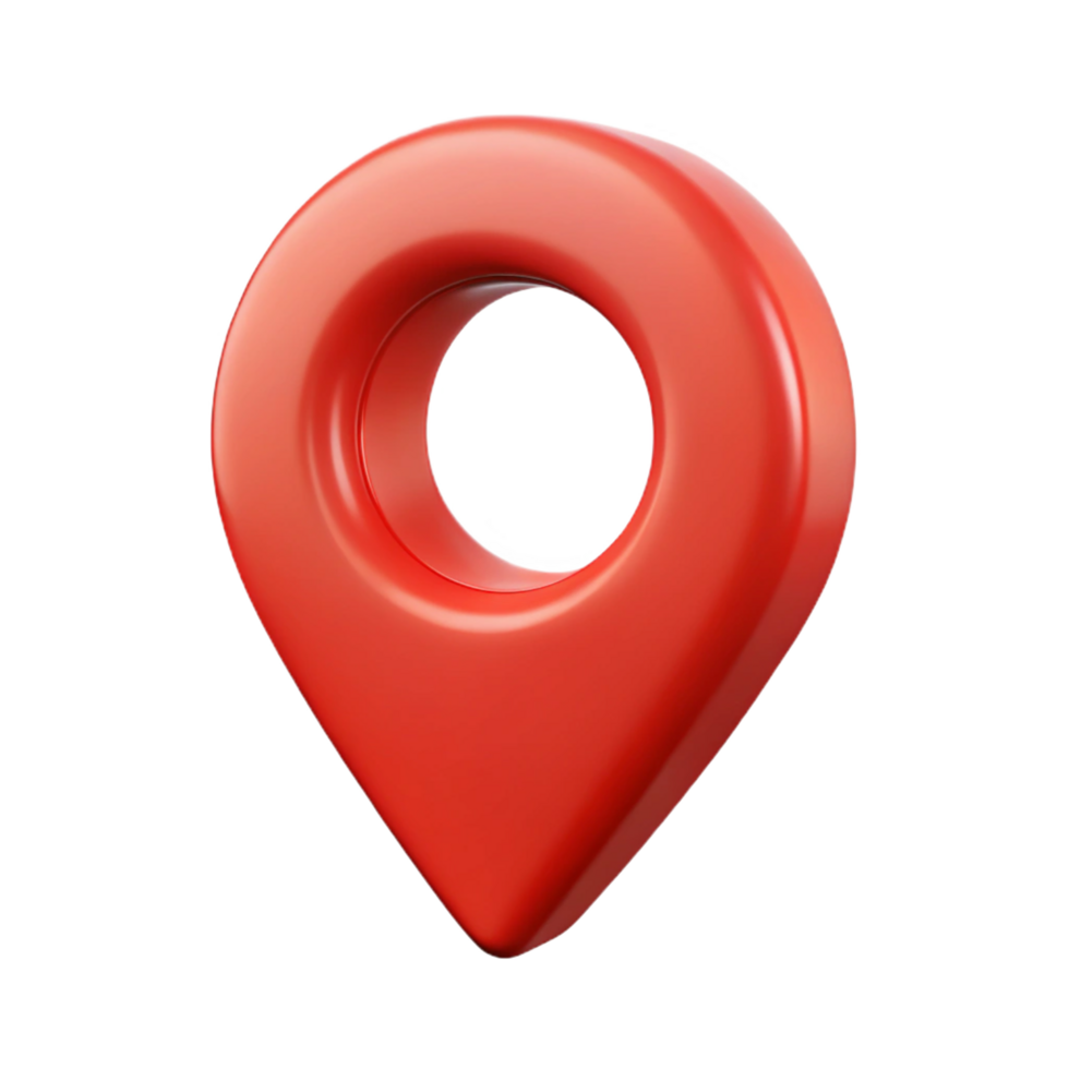 Glossy Map Pointer, 3D Navigation Pin, Location Symbol png