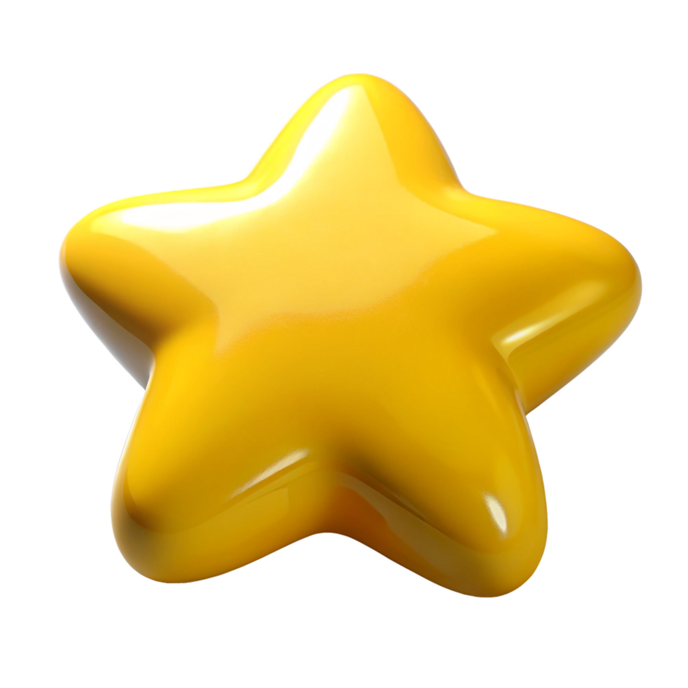 Gleaming Star, Shiny, Glossy Surface, Smooth Edges png