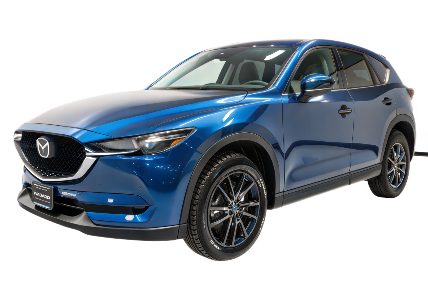 Front View of a Shiny Mazda CX5 Crossover SUV Parked png