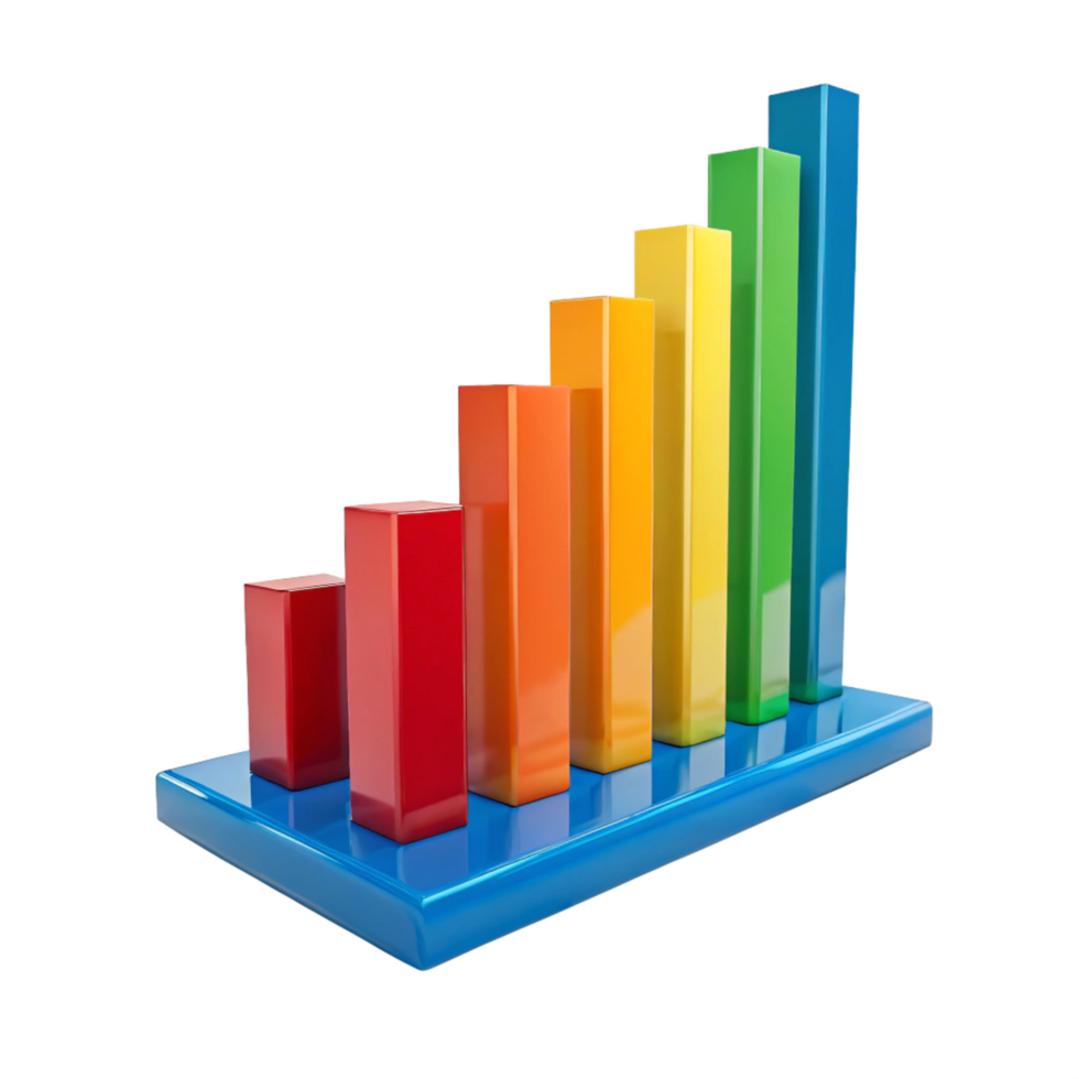 Glossy Color Blocks on Base Ascending Row png