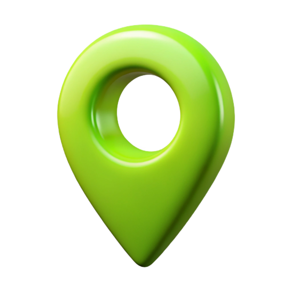 Glossy Map Pin Icon on, 3D Rendered Location Symbol png