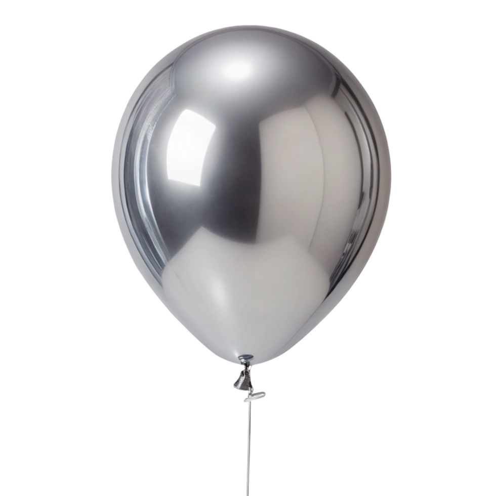 Mylar Balloon, Round, Shiny, Metallic, String, Celebration, Party png