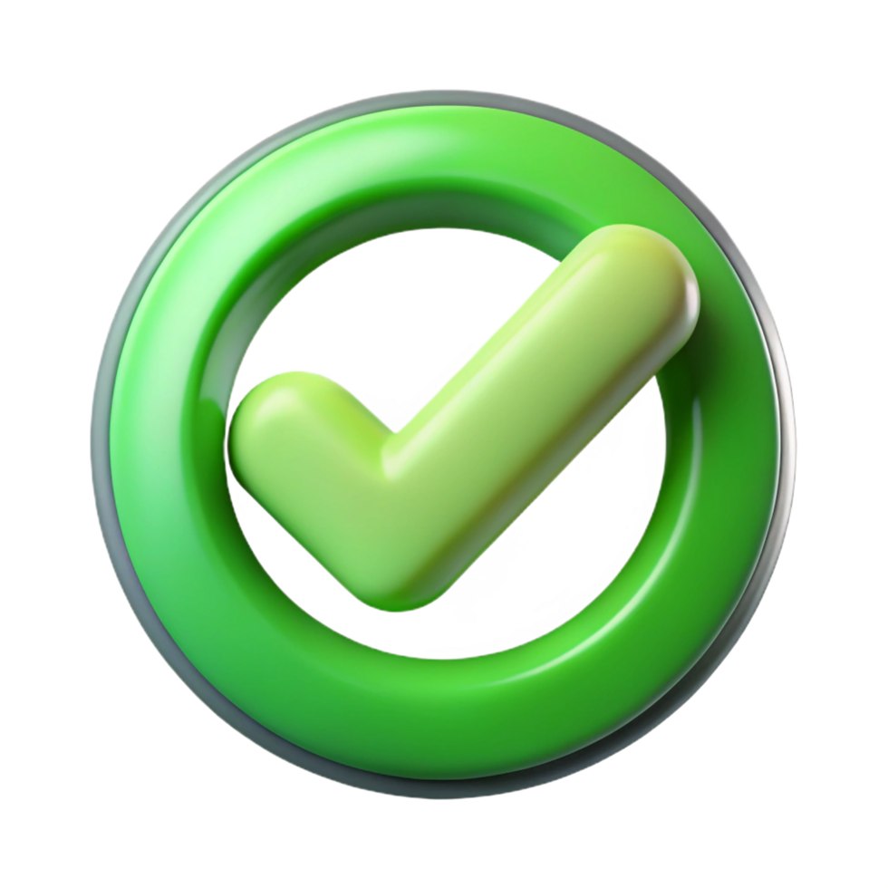 Shiny Check Mark Inside Circle png