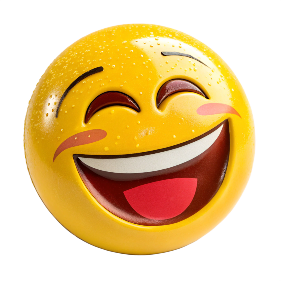 Wet Smiling Emoji with Closed Eyes, Blush, Large Mouth png