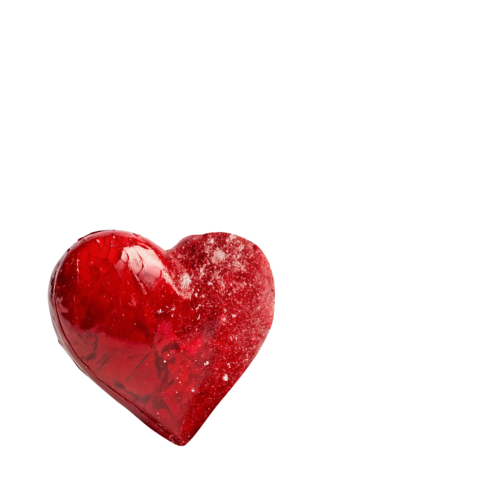 Red Heart Candy with Frosting Sweet Treat png