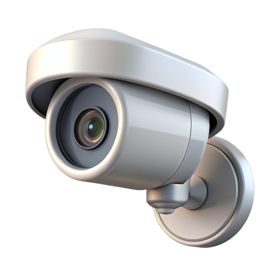 Security Camera, Silver Color, Surveillance Equipment, Mounted CCTV png