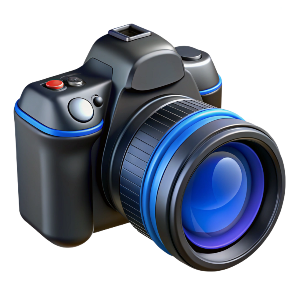 Stylish Camera with Blue Accent on Modern Design png