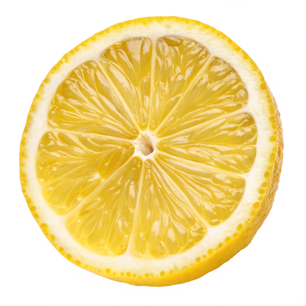 Macro Shot of Fresh Lemon Slice With Juicy Texture, Citrus png