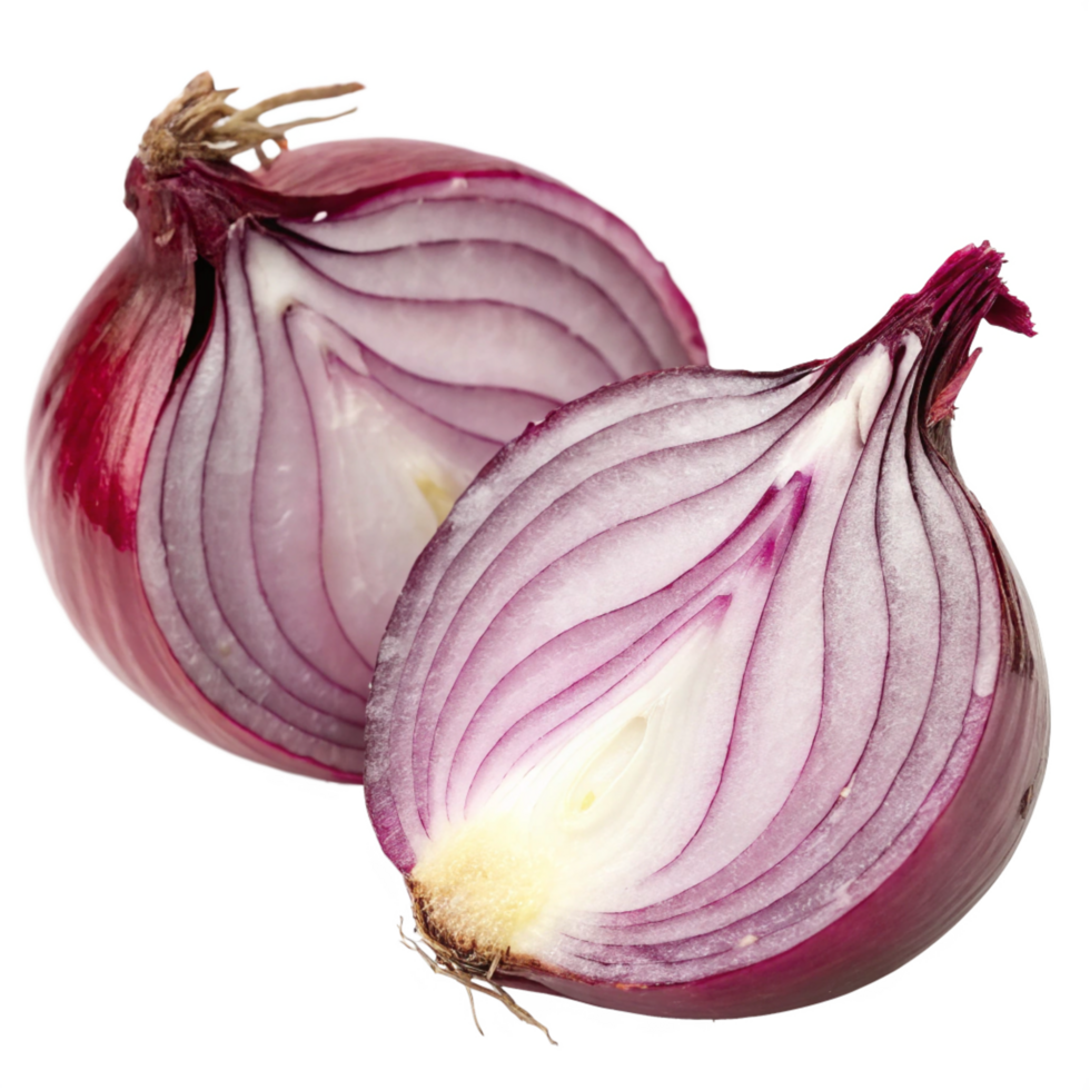 Red Onion Halves Detail Food Photography png