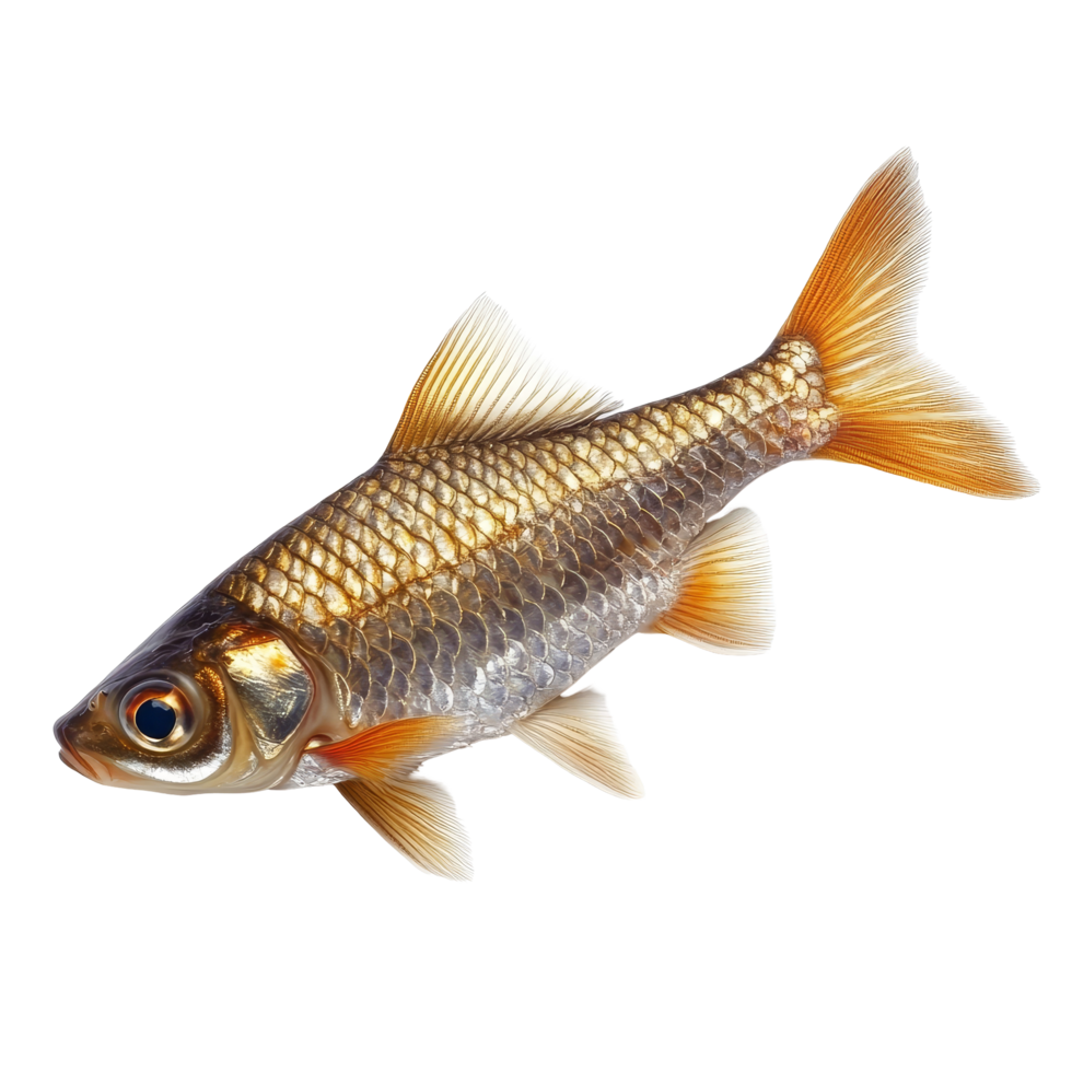 A vibrant bar fish isolated on a clean transparent background showcasing detail and coloration, Bar Fish Isolated on transparent background png
