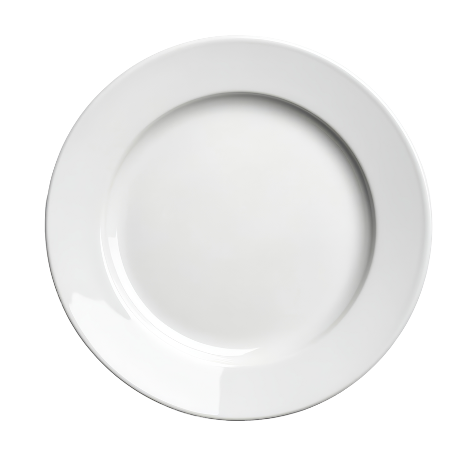 A simple transparent plate isolated on a transparent background, showcasing elegant design and versatility for dining occasions, transparent plate isolated on transparent background png