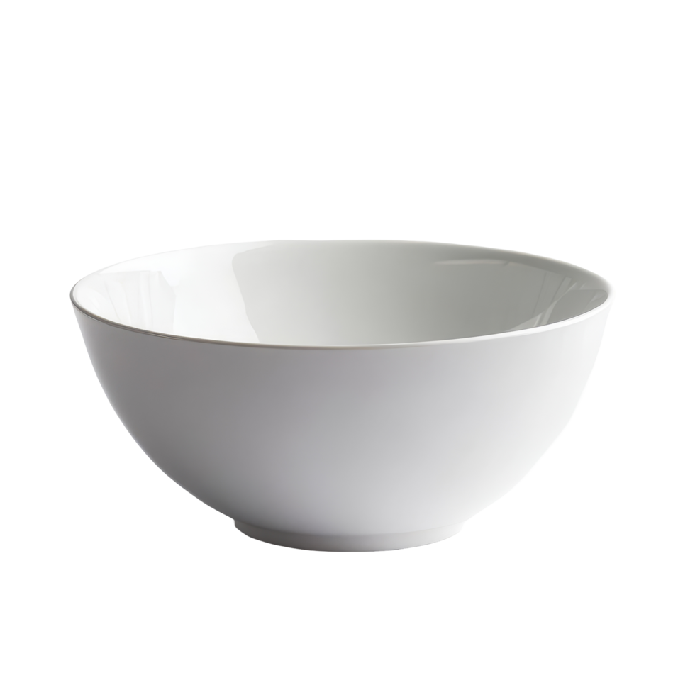 Simple transparent bowl on a transparent background ideal for showcasing food and enhancing culinary presentation, transparent bowl isolated on transparent background png