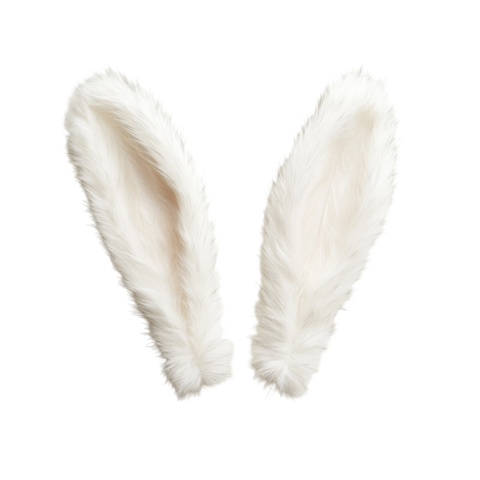 Fluffy Easter bunny ears on a transparent background perfect for festive celebrations and springtime fun, Fluffy Easter Bunny Ears on transparent background png