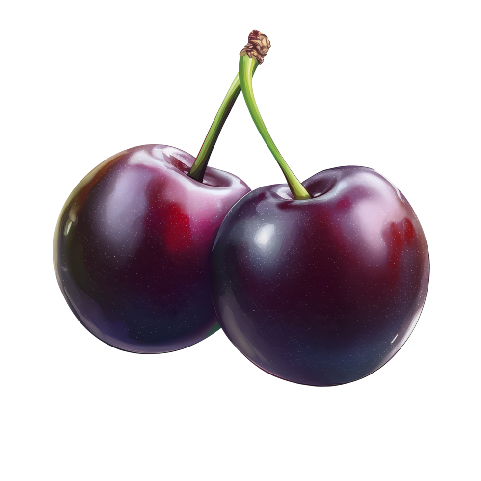 Fresh plums resting on a clean transparent background, showcasing their deep purple color and natural shine, lcd monitor isolated on transparent tranparent background png