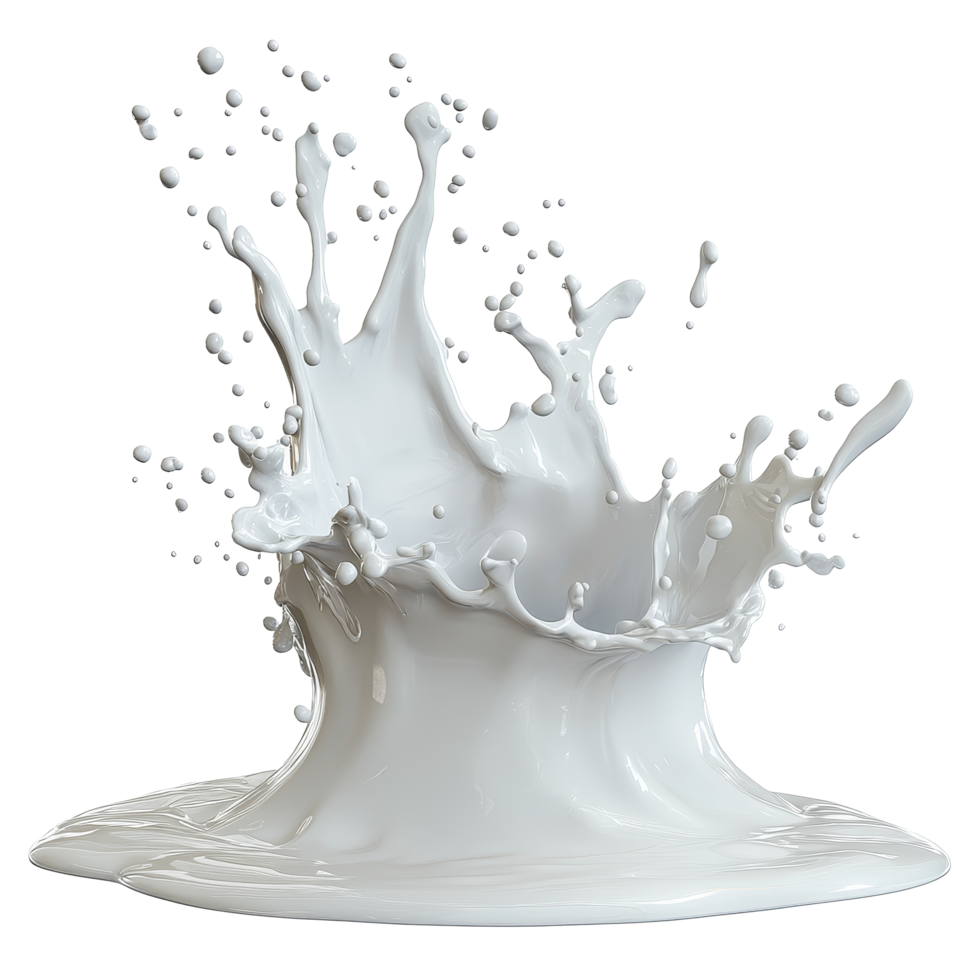 A dramatic splash of smooth transparent liquid isolated on a clean transparent background, splash isolated on transparent png