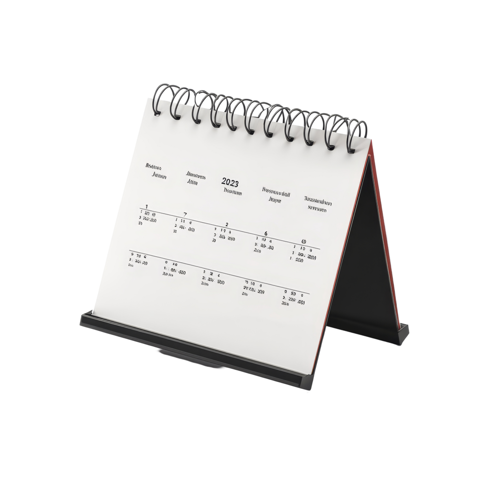 Table calendar for June 2023 isolated on a transparent background showcasing days and dates clearly, table calendar 2023 june isolated on transparent background png