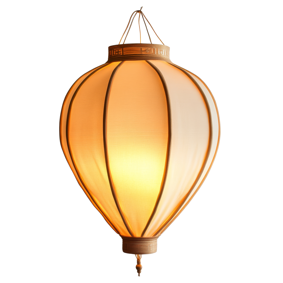 Elegant lampion hanging against a pristine transparent background showcasing traditional design elements, Lampion isolated on transparent background png