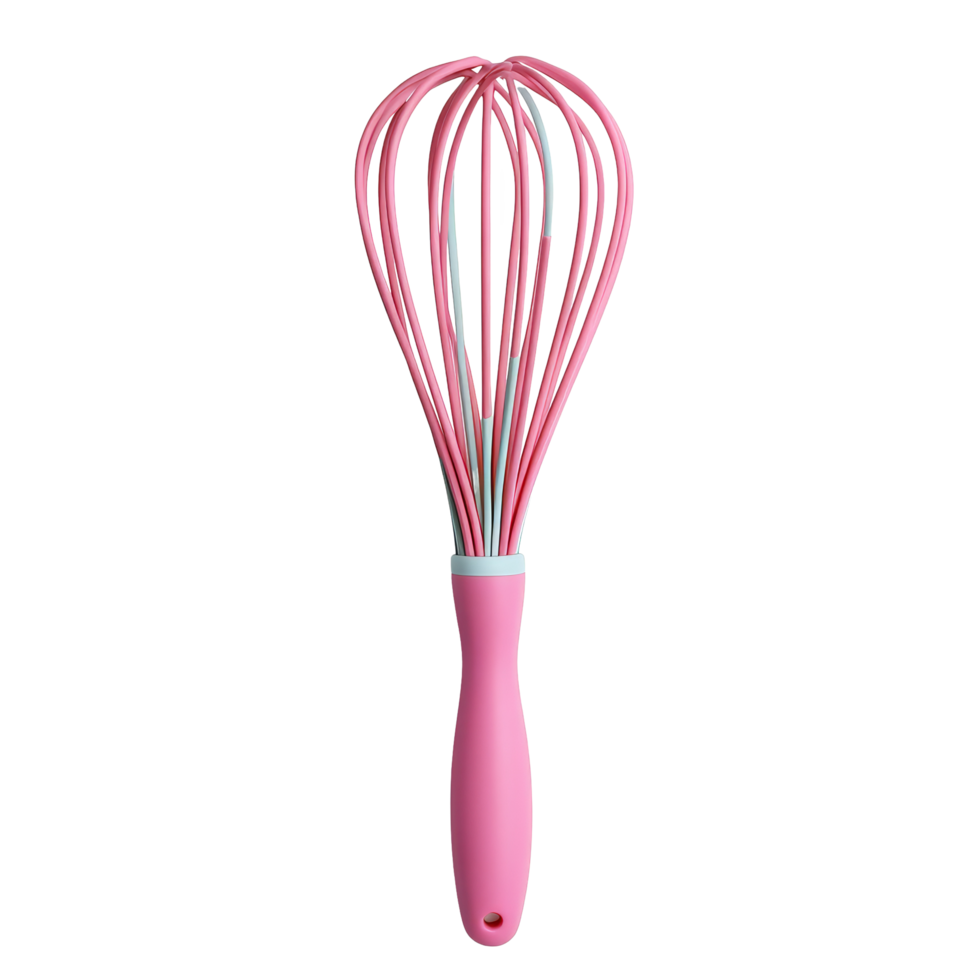 Bright pink balloon whisk isolated on a clean transparent background for culinary use and decoration, Balloon whisk isolated on transparent background, Clipping path included png