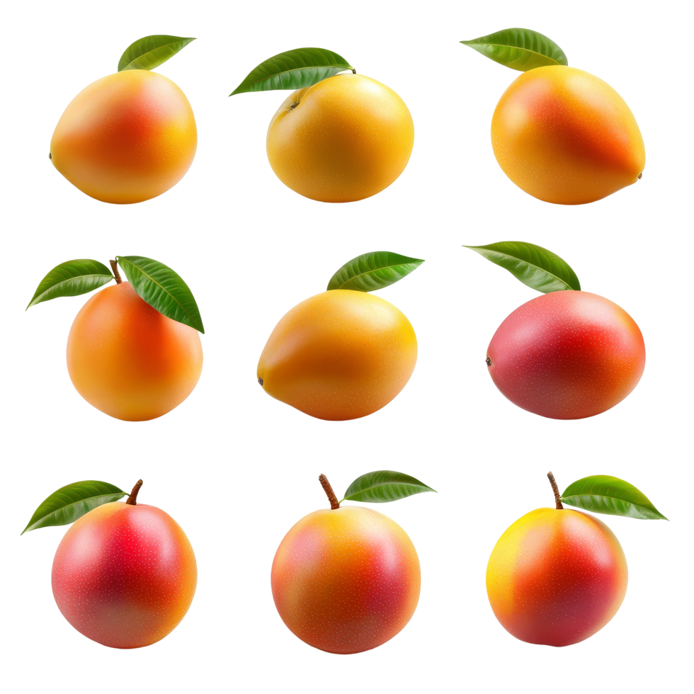 A vibrant collection of fresh mangos on a clean, isolated transparent background for a refreshing look at tropical fruit, Scorpion and crab isolated on transparent background png