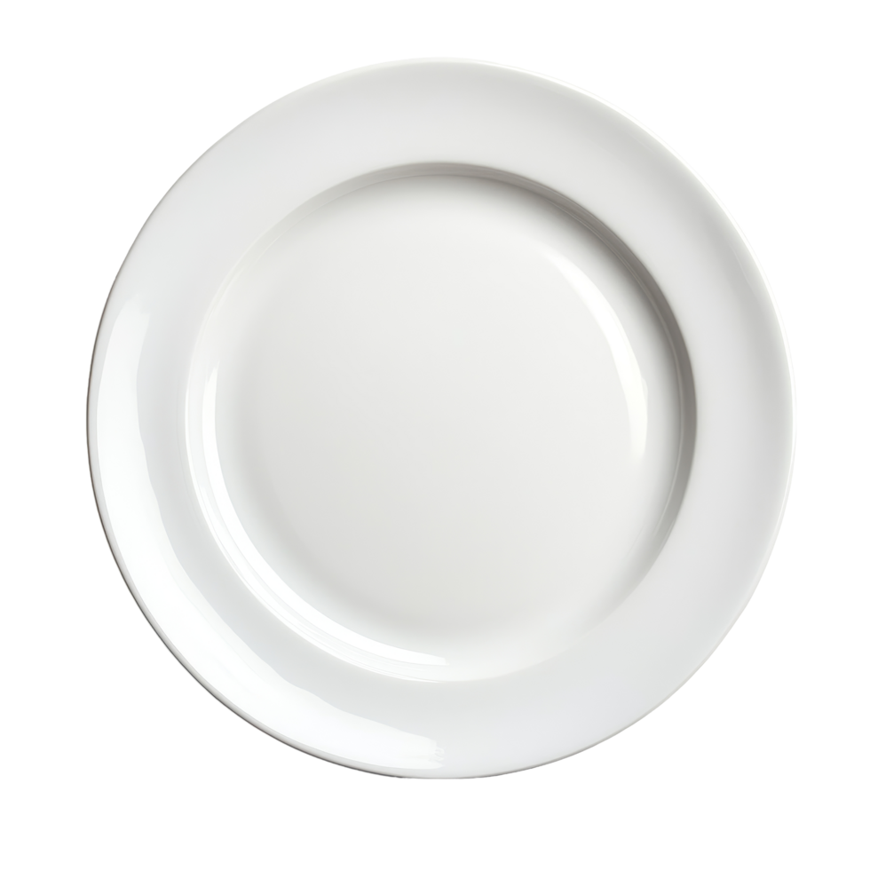 Ceramic transparent plate isolated on a transparent background emphasizing simplicity and elegance for dining or serving needs, transparent ceramic plate isolated on transparent background png