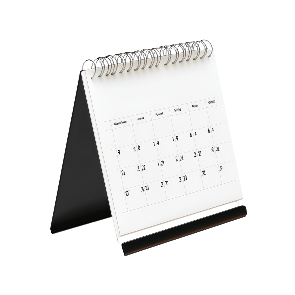 Table calendar for March displayed on a transparent background with a clean and simple design, table calendar 2025 march isolated on transparent background png