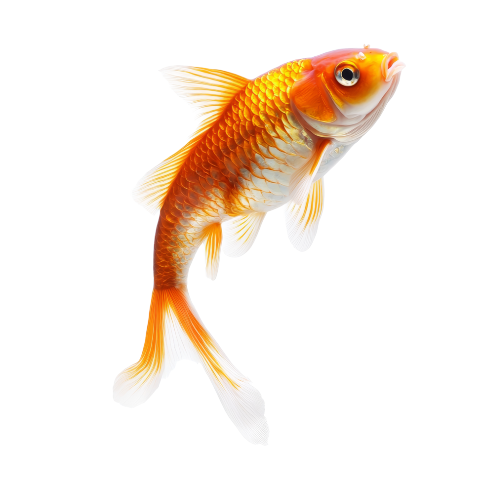 Dynamic fish leaping gracefully against a transparent background in clear motion, Dynamic Real Fish Leaping on transparent background Isolated Aquatic Image png