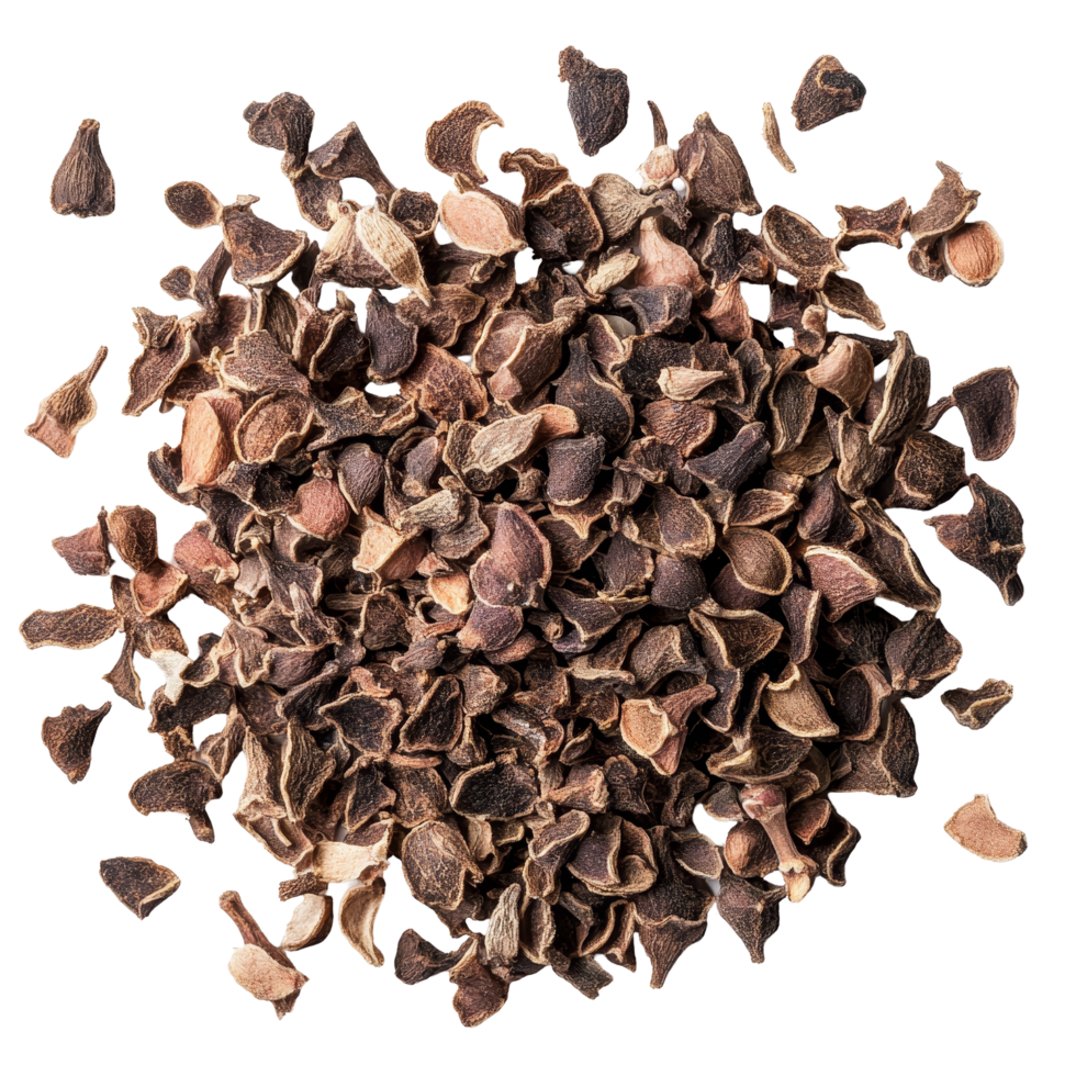 Dry Zanthoxylum limonella Alston spices arranged on a clean transparent background for culinary use, spices, Dry Zanthozylum limonella Alston on transparent background png