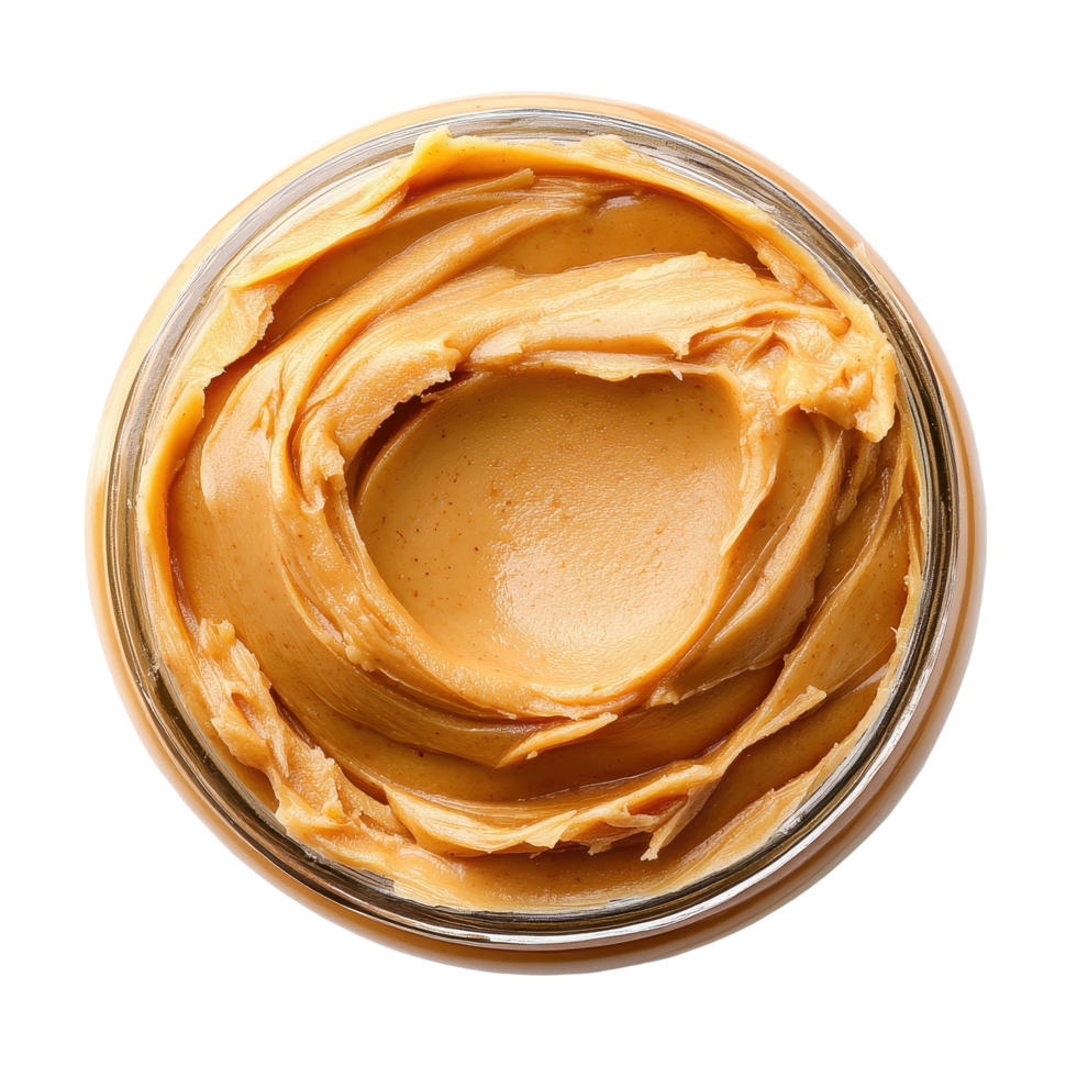 Rich and creamy peanut butter in a jar isolated on Transparent background for culinary delights and spreads, Jar peanut butter isolated on background png