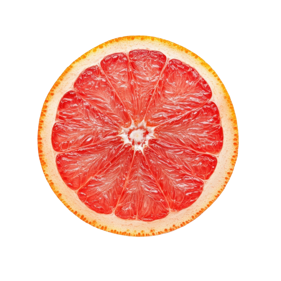 Fresh grapefruit slice isolated on white background perfect for healthy eating and culinary presentations, Grapefruit slice isolated on white background png