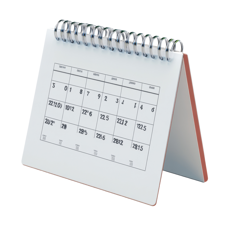 Table calendar for July showcased on a clean Transparent background with clear date markings and layout, table calendar 2025 july isolated on White background png