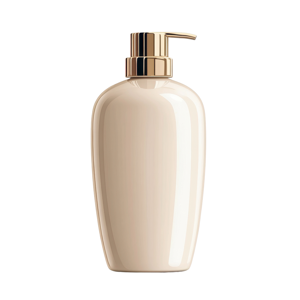 Luxury blank shampoo bottle isolated on Transparent background for elegant product display, Luxury blank shampoo bottle on aisolated on background png