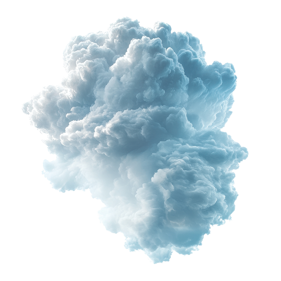 Thundercloud formation isolated on Transparent background creating a dramatic and atmospheric effect, thunder cloud weather isolated on background png