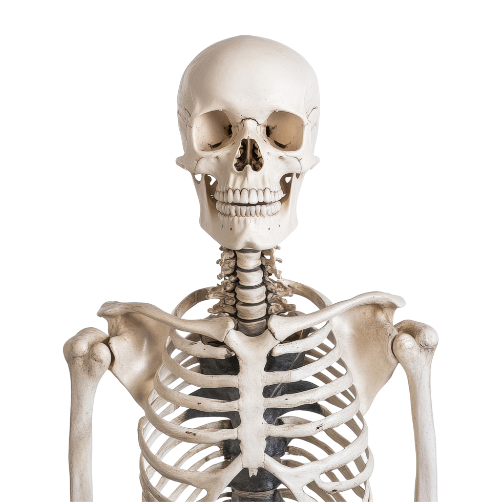 Skeleton isolated on Transparent background showcasing anatomical structure and features, Skeleton Isolated on background png