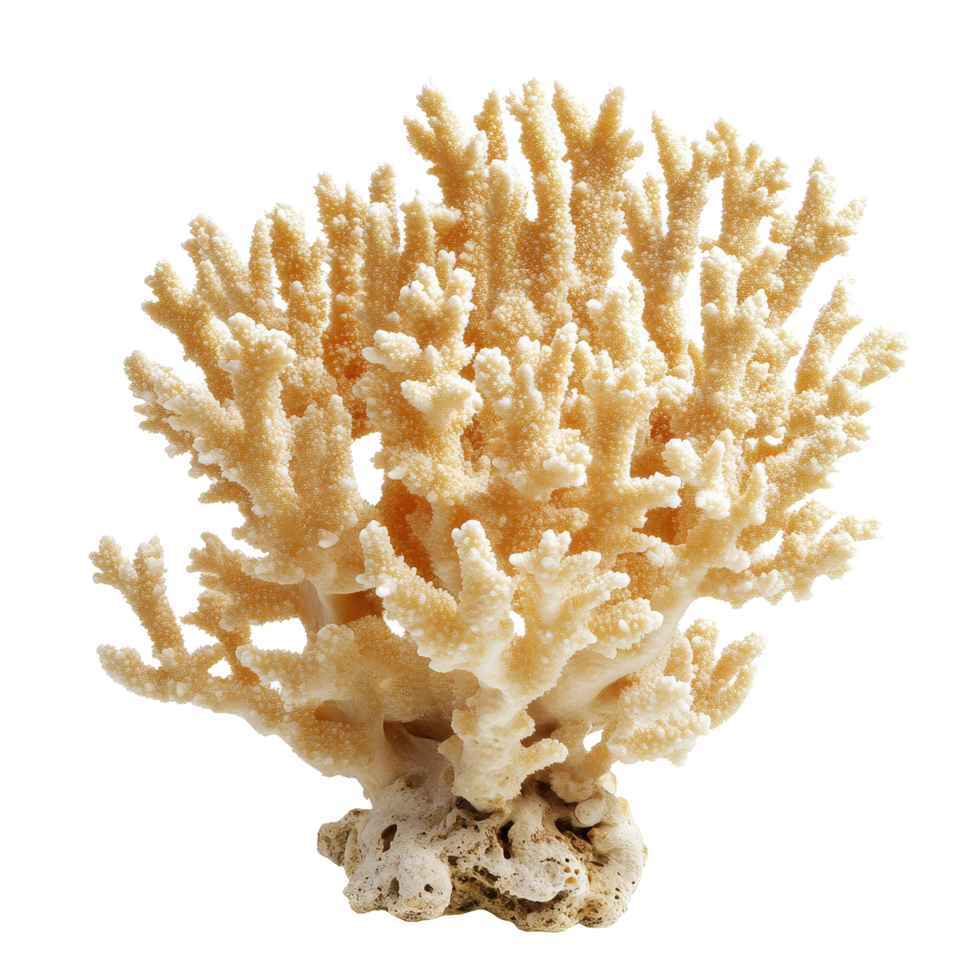 Beautiful coral structure isolated on Transparent background showcasing intricate details of marine life, Coral isolated on background png