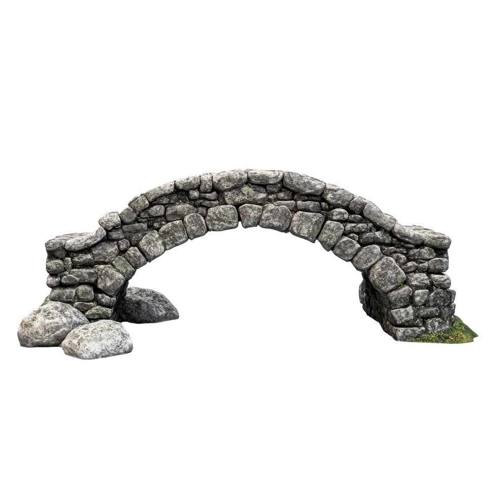 Stone Old Bridge stands prominently on a Transparent background showcasing historical architecture, Stone Old Bridge on background png