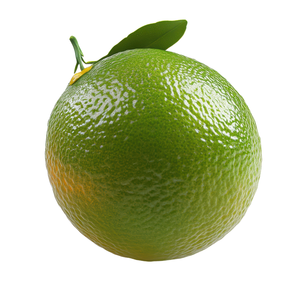 Fresh green tangerine with leaf isolated on a white background ready for culinary uses and health benefits, green orange tangerine isolated on white background png