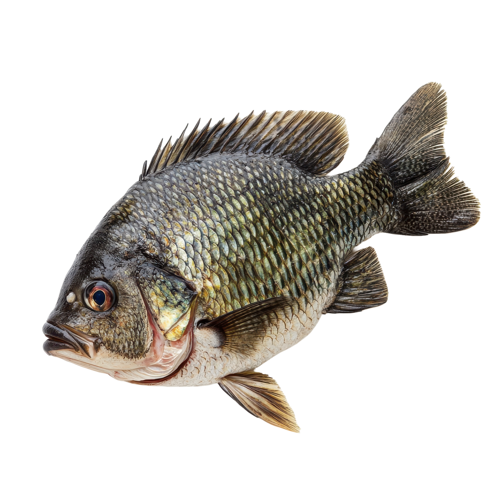 Fresh tilapia fish isolated on Transparent background perfect for culinary presentation and food photography, tilapia fish isolated on background png