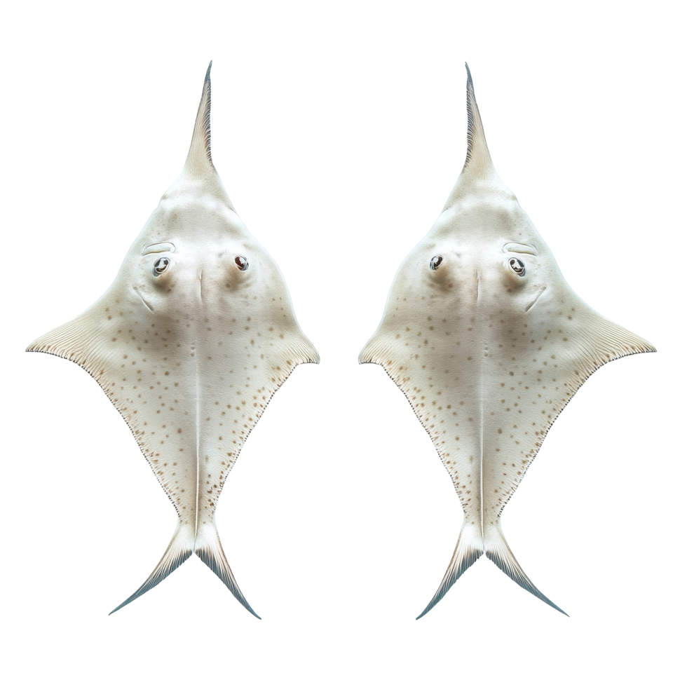 Stingrays gracefully displayed against a Transparent background showcasing their unique shape and features, Stingrays with background png