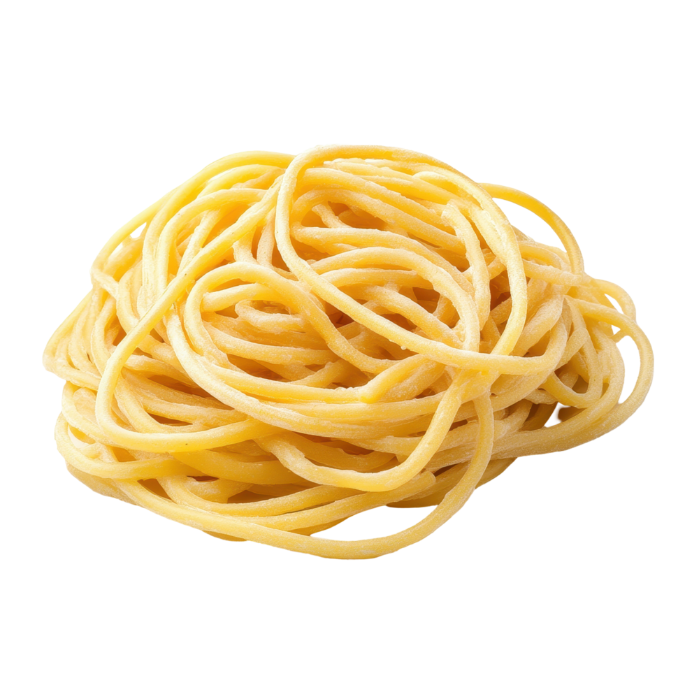 Bucatini pasta arranged in a perfect mound on a clean white background for culinary display and inspiration, Bucatini pasta isolated onisolated on white background png