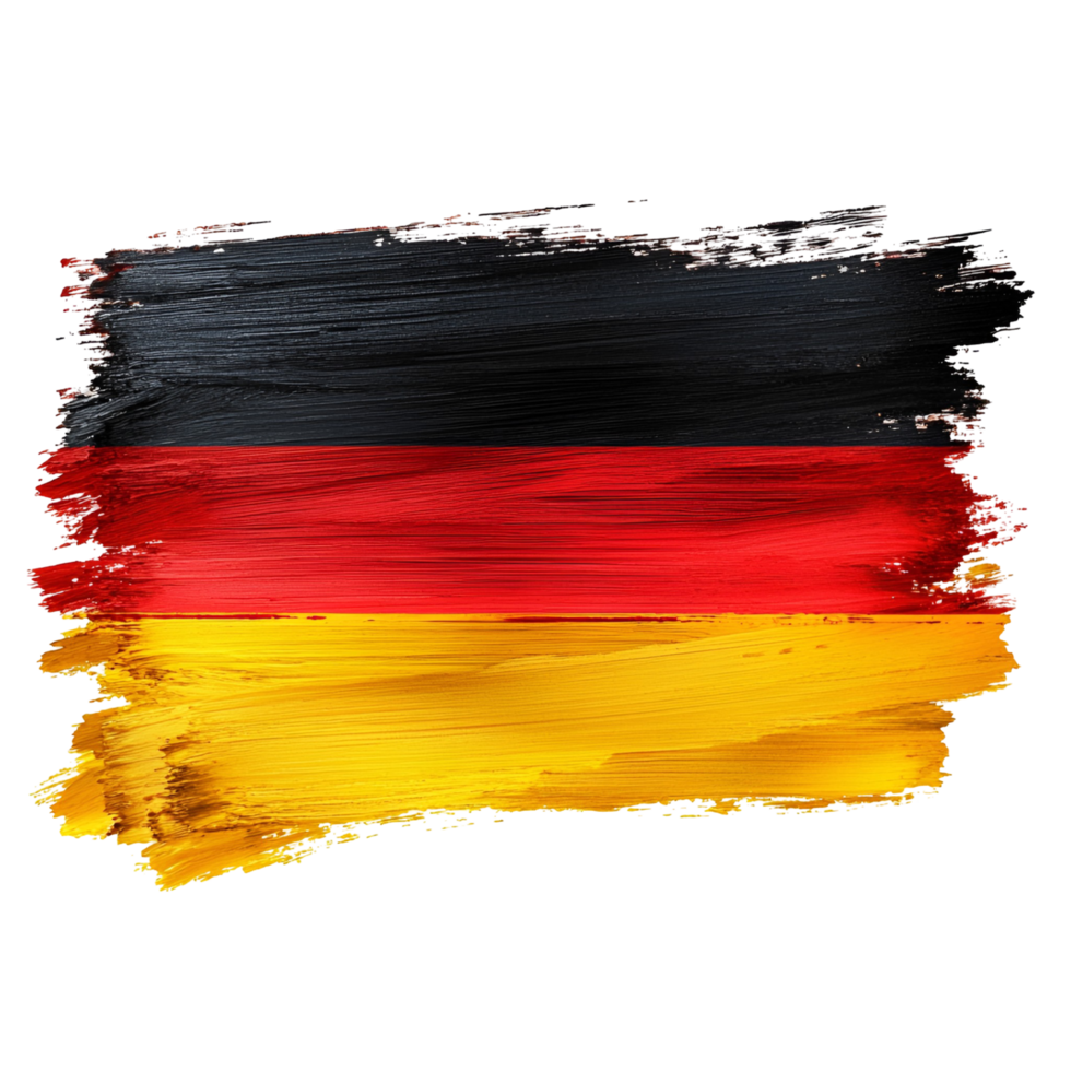 Brush Strokes Germany Flag on transparent background png