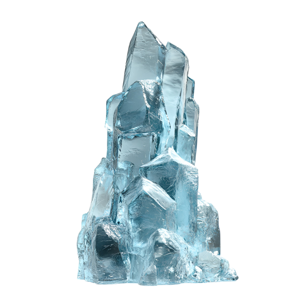 Cold Realistic Ice Cubes On Transparent Background png