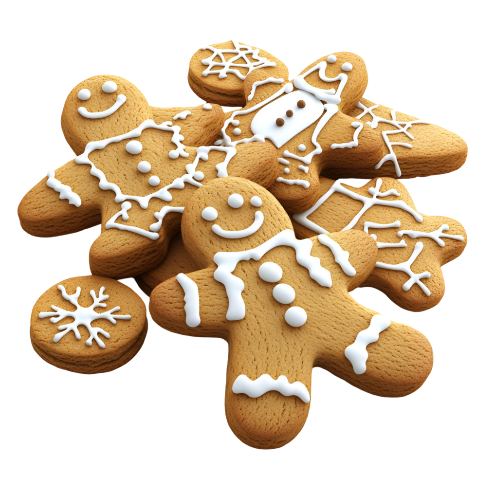 Festive Gingerbread Cookies Seasonal Snack Transparent Background png
