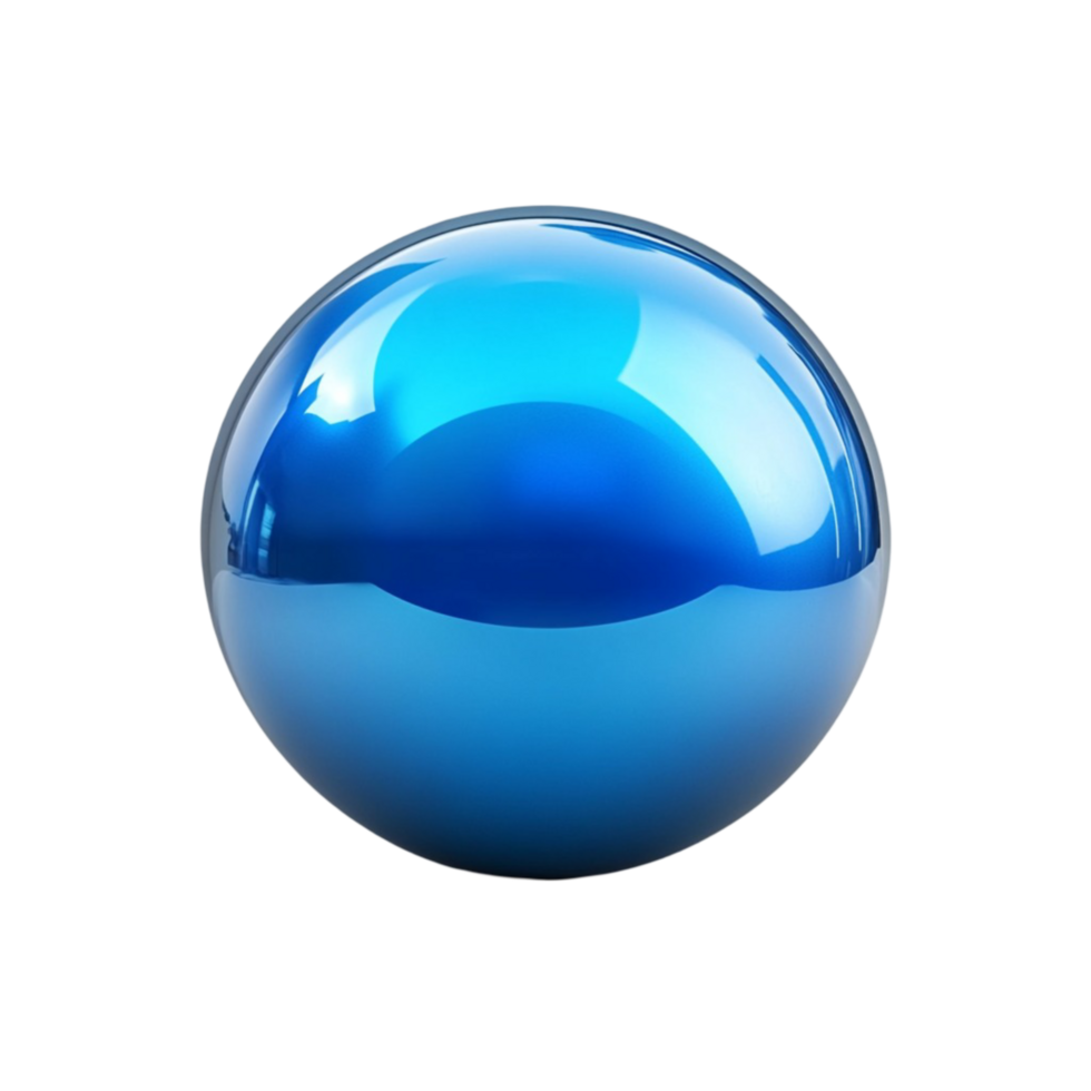 Blue Glitter Ball Floating On Transparent Background png