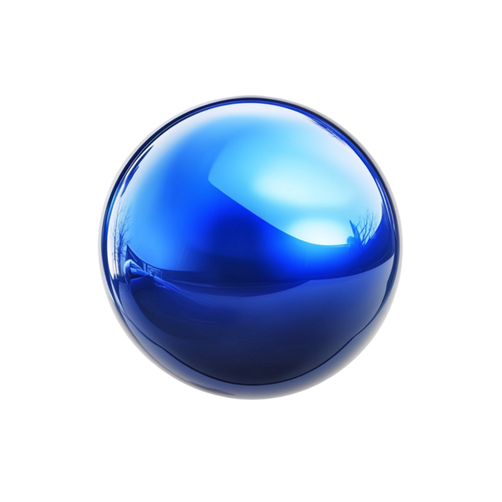 Shiny Blue Ball Isolated On Transparent Background png