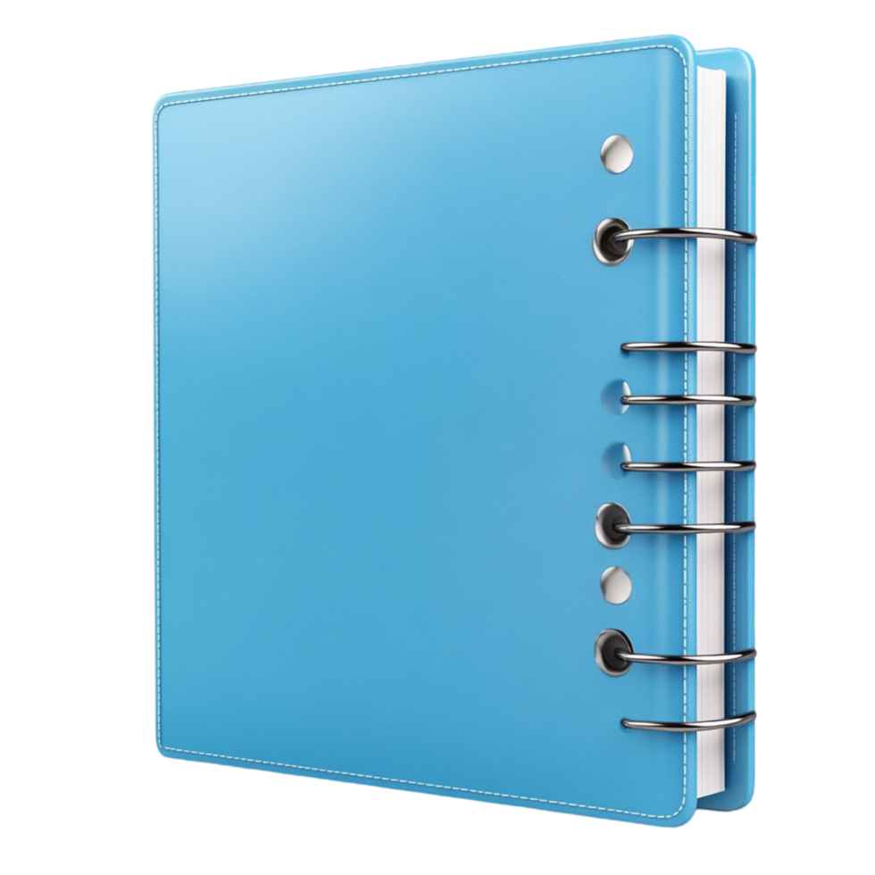 Spiral Bound Blue Notebook Isolated Transparent png