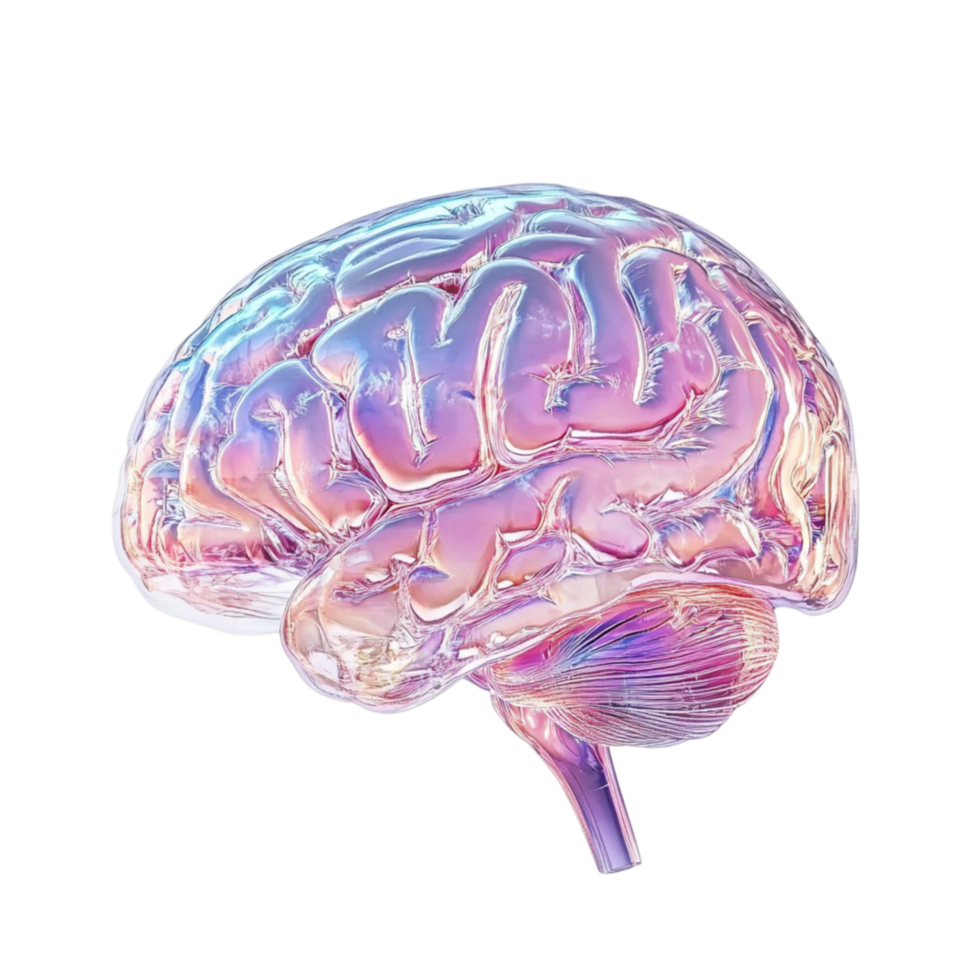 Colorful Brain Isolated On Transparent Background png